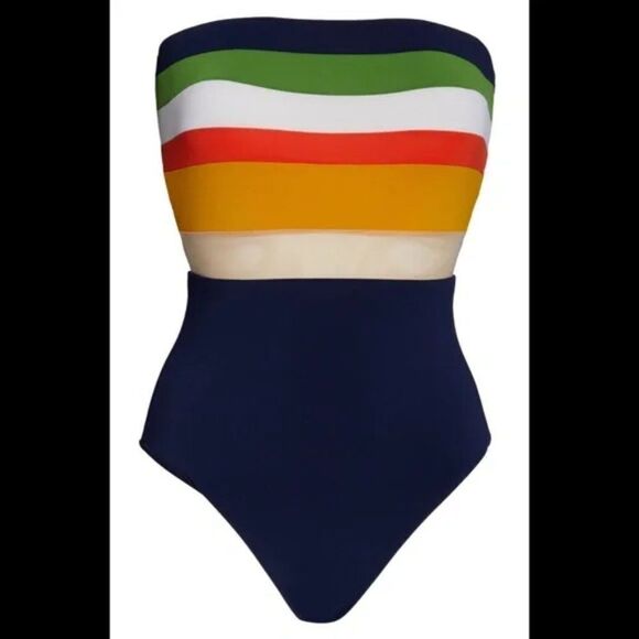 🌅 ROBIN PICCONE 🌅 'Casey' Colorblock Striped One Piece Swimsuit - [size 4] - Picture 2 of 12